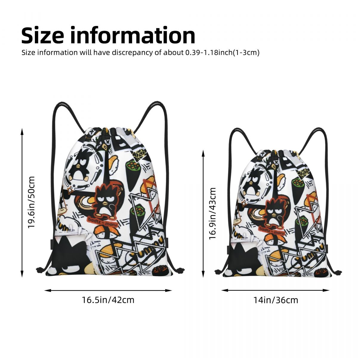 Cute Cartoon Penguin Bad Badtz - Drawstring Gym Bag avis et prix