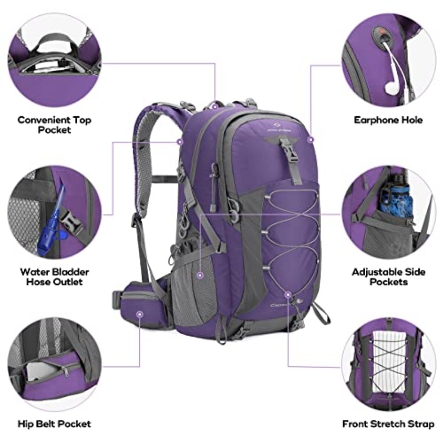 Hiking Backpack, Camping Backp - Rain Cover Backpack avis et prix