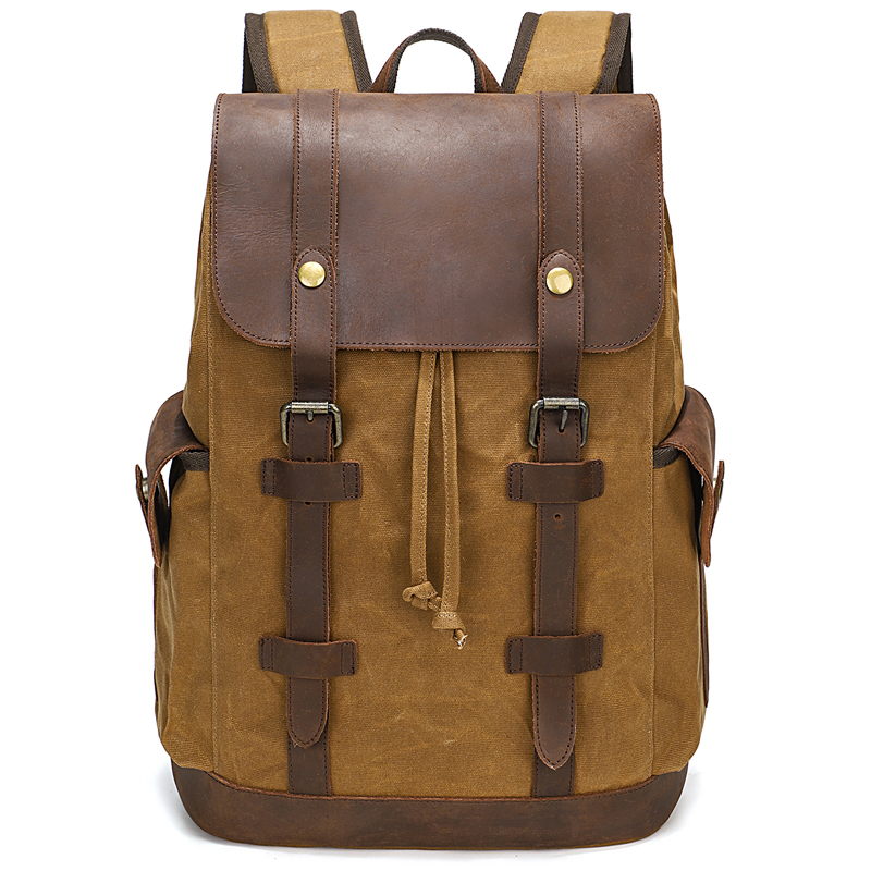 Men's Backpack Vintage Waxed C - Leather Backpack Vintage avis et prix