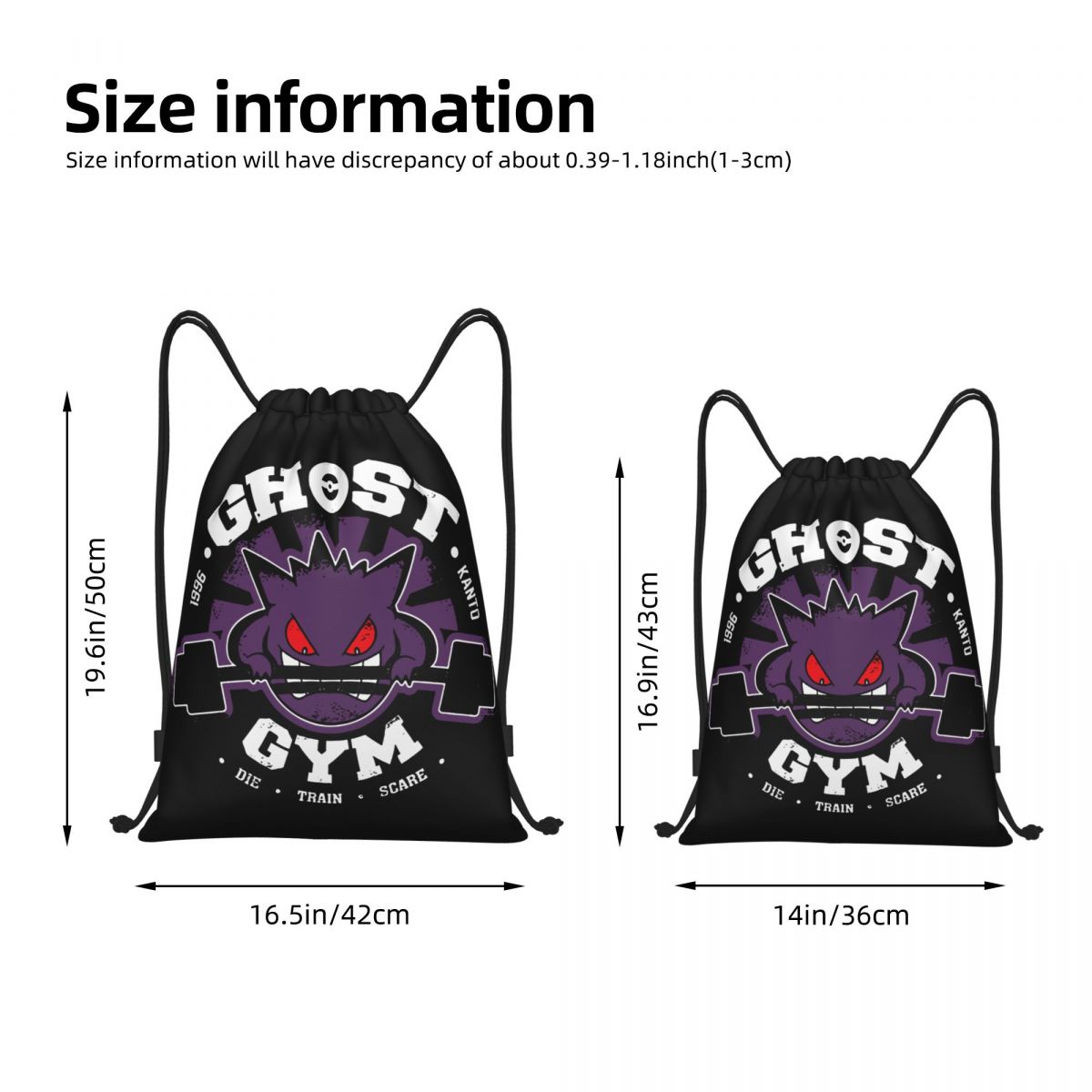 Ghost Gym Drawstring Backpack  - Drawstring Gym Bag avis et prix