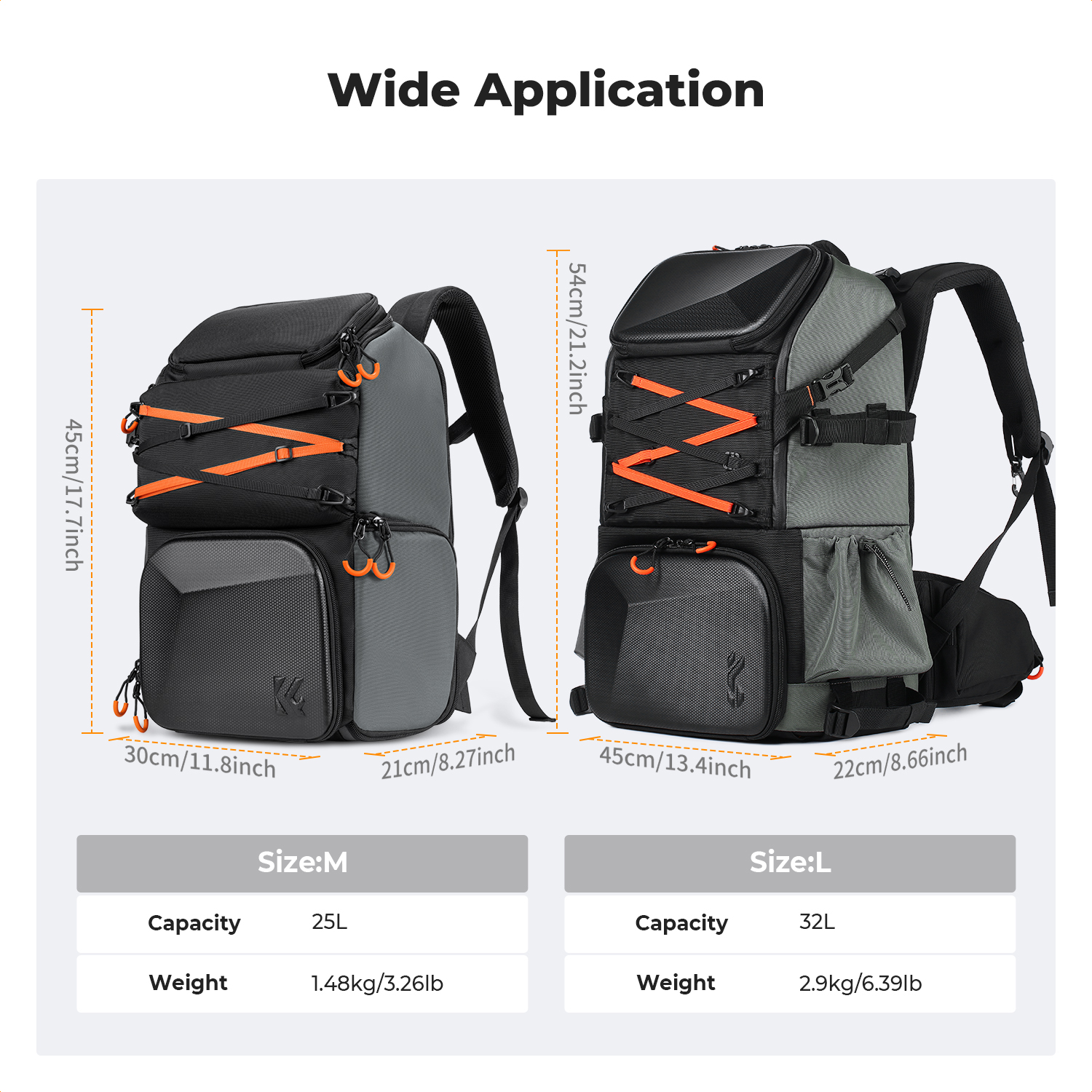K&F CONCEPT 25L Outdoor Camera - Rain Cover Backpack avis et prix