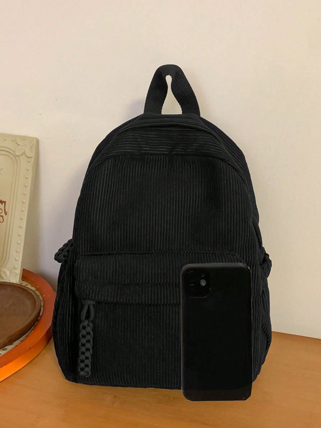 Solid Color Corduroy Fabric Fa - Fashion Backpack Women avis et prix