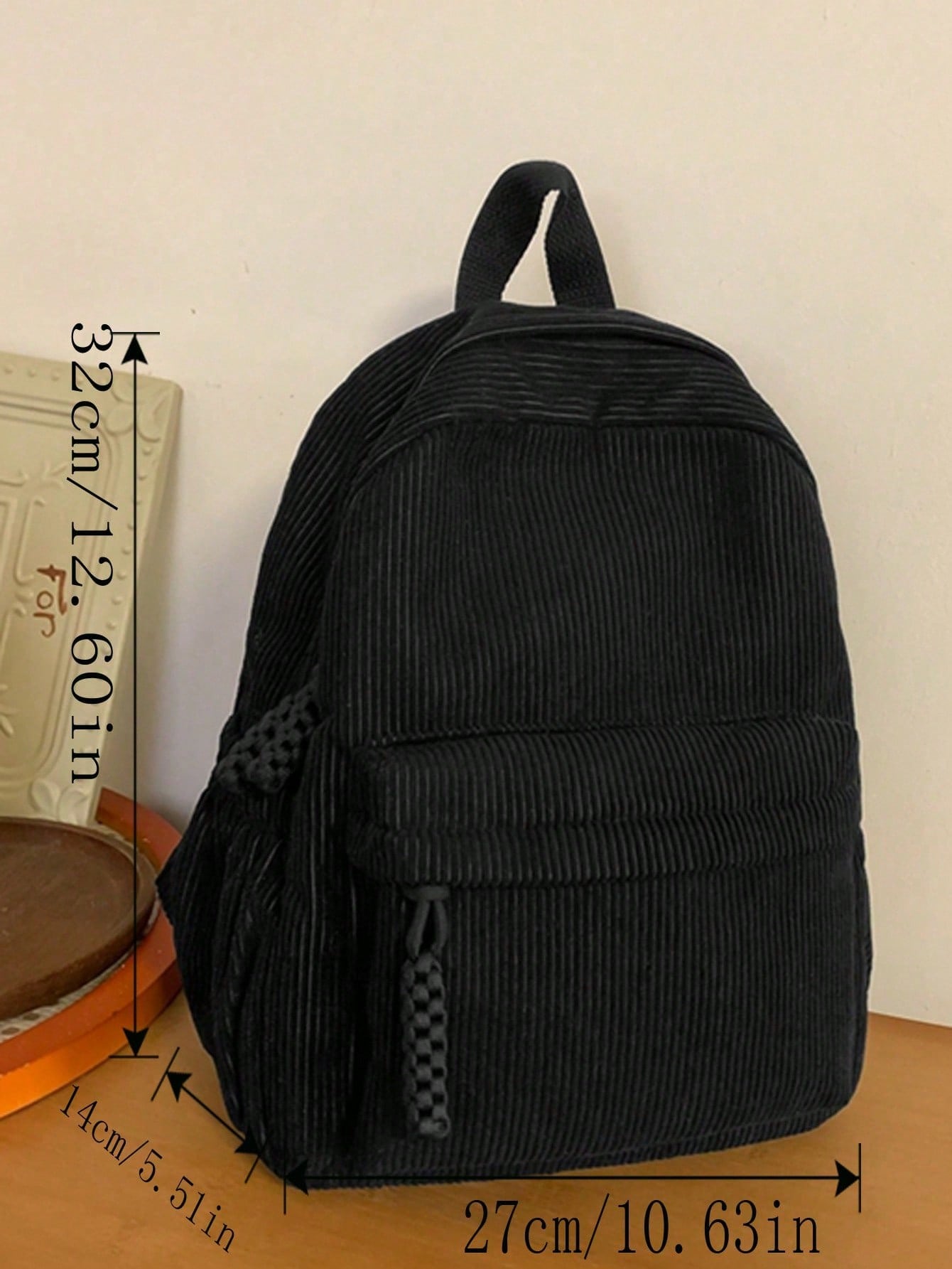Solid Color Corduroy Fabric Fa - Fashion Backpack Women avis et prix