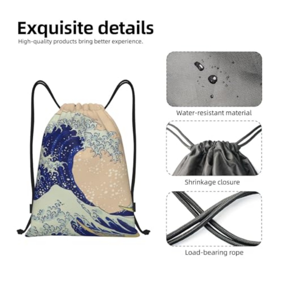 Japanese Kanagawa Ocean Great  - Drawstring Gym Bag avis et prix