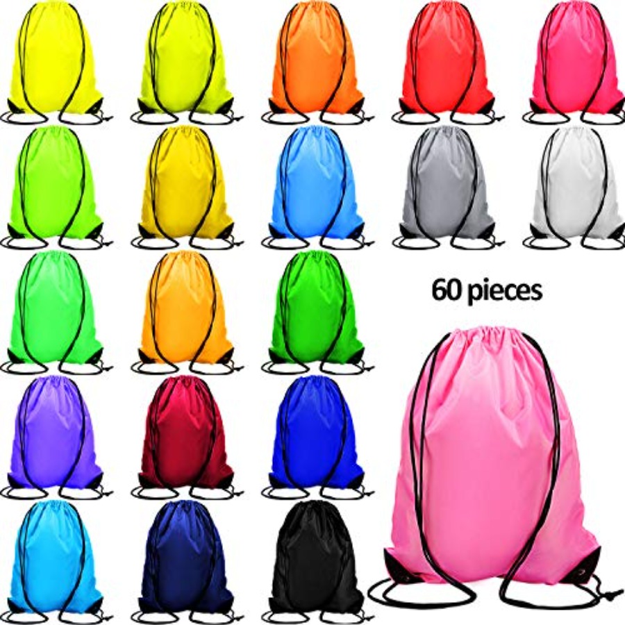 60 Pieces Drawstring Backpack  - Drawstring Gym Bag avis et prix