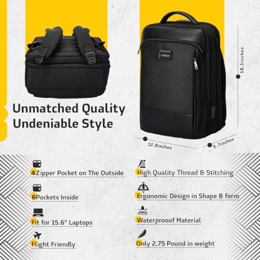 Laptop Business Backpack for M - Laptop Backpack 15.6 avis et prix