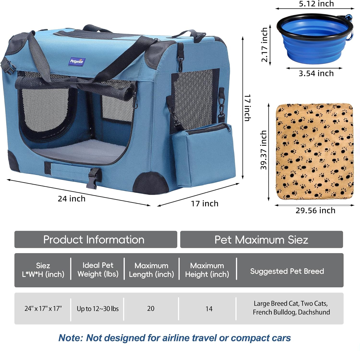 Portable Collapsible Dog Crate - Foldable Backpack Small avis et prix