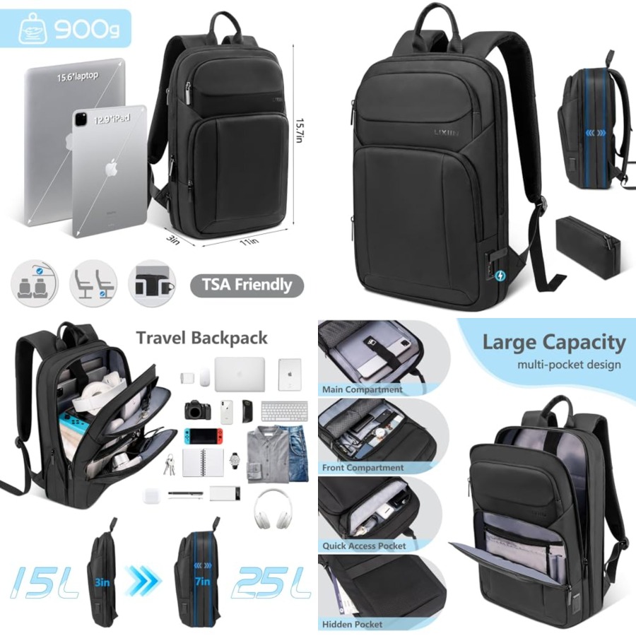 Backpack for Men Slim and Expa - Travel Backpack Anti Theft avis et prix