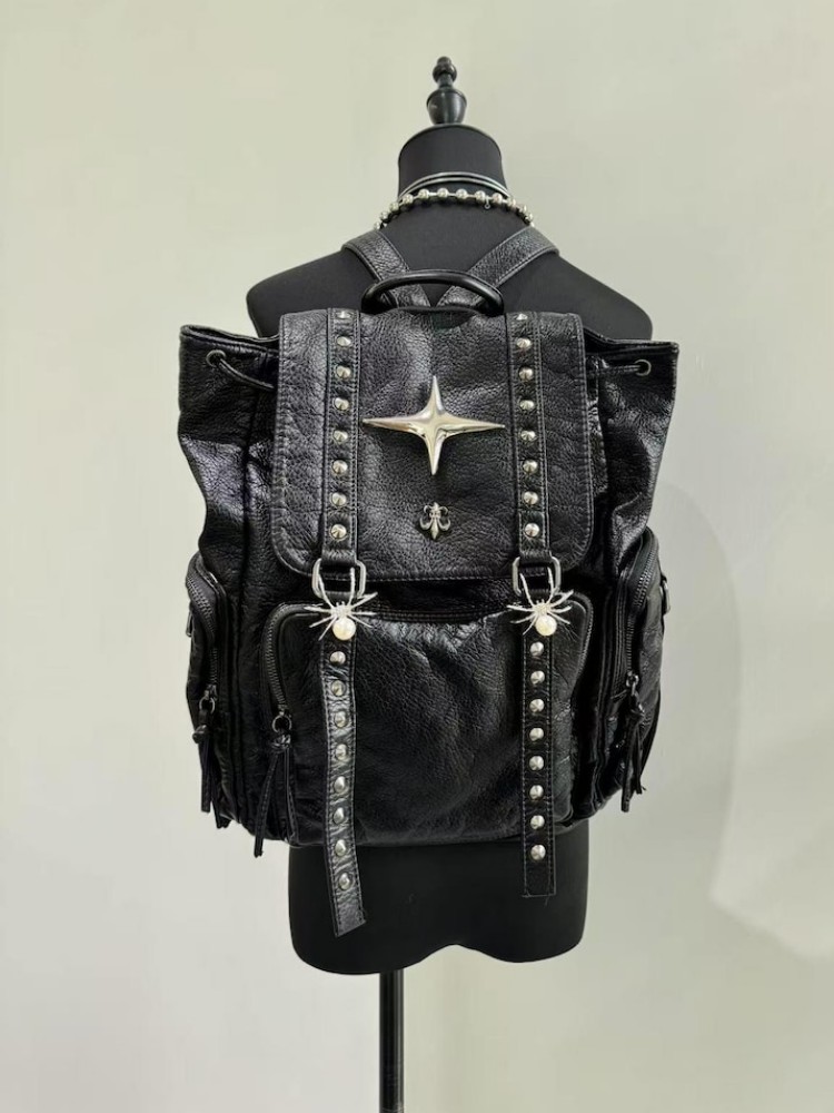 Gothic Punk PU Leather Shoulde - Leather Backpack Vintage avis et prix