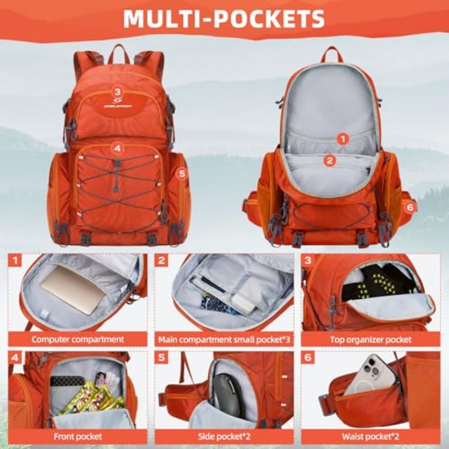 Hiking Backpack, 40L Waterproo - Rain Cover Backpack avis et prix