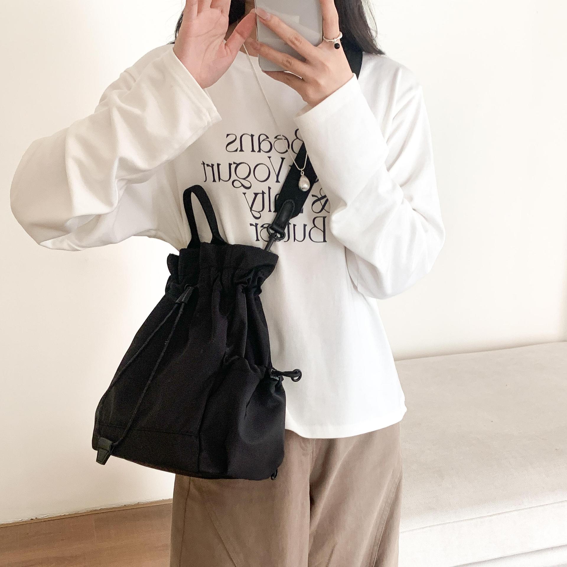 Multi-function Drawstring Buck - Canvas Backpack Casual avis et prix