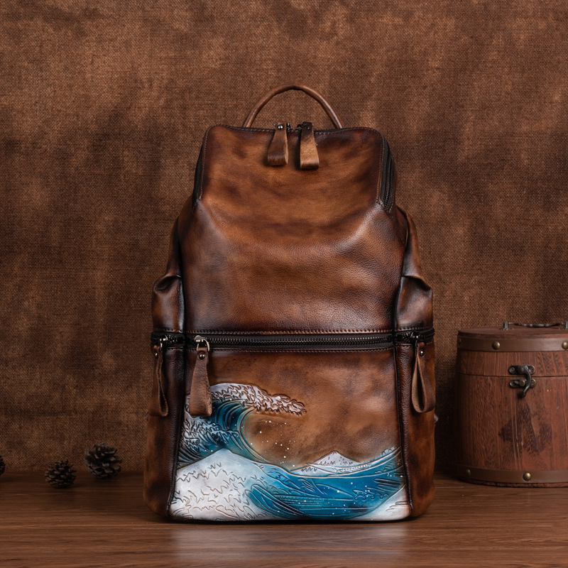 Genuine Real Soft Leather Wome - Leather Backpack Vintage avis et prix