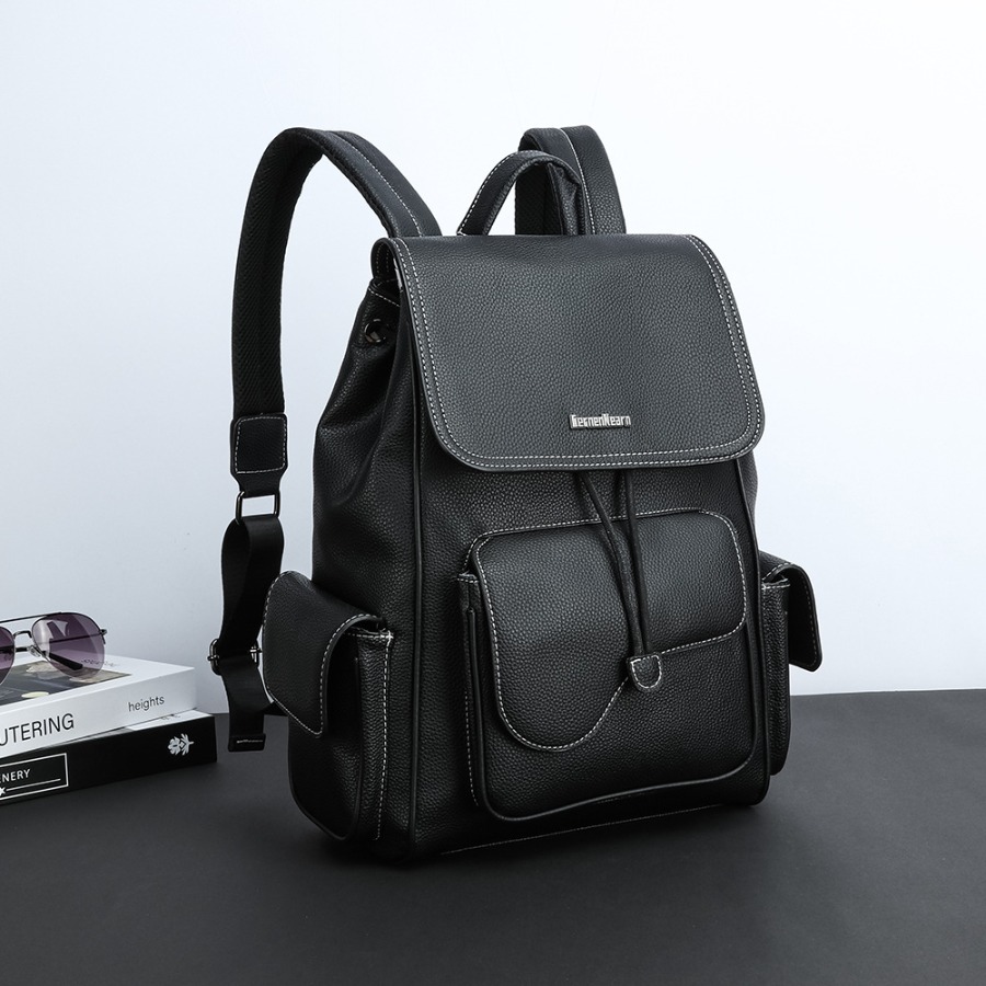 【New Arrival】Women's Black Fau - Leather Backpack Vintage avis et prix