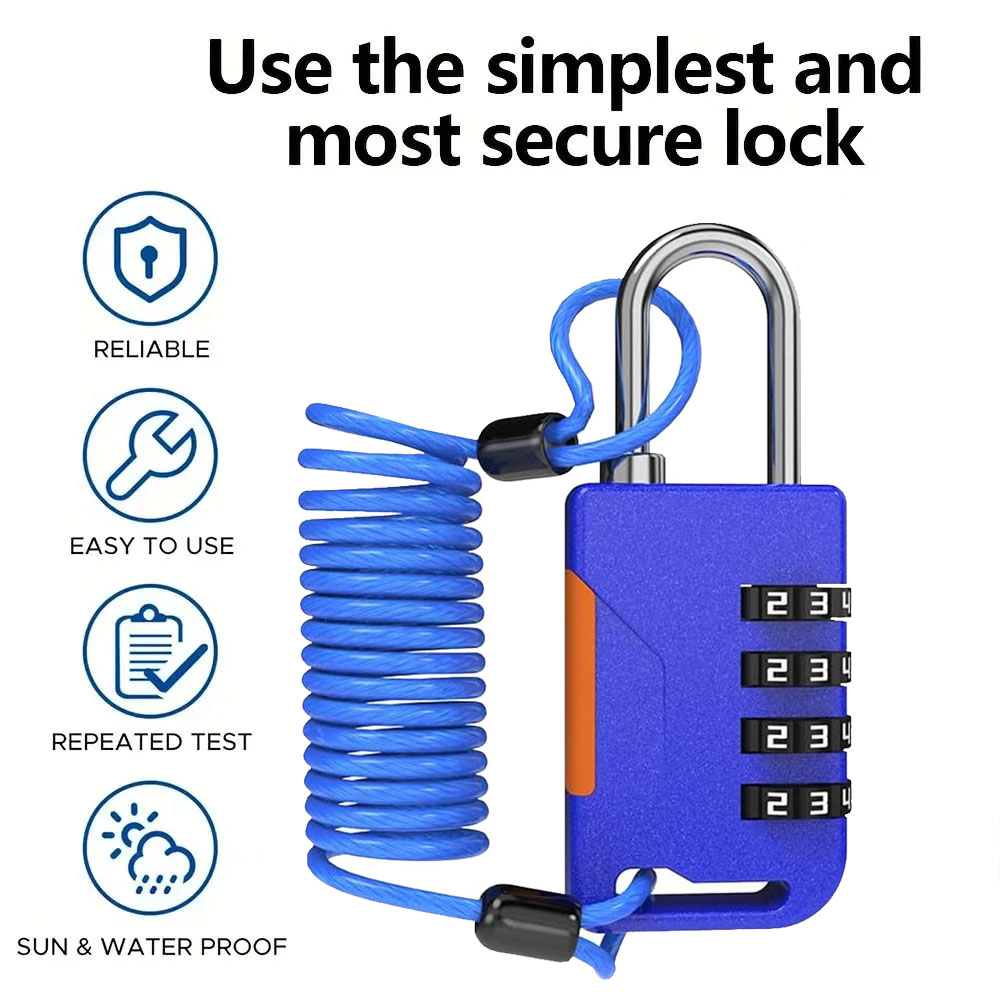 4 Digit Combination Padlock wi - Travel Backpack Anti Theft avis et prix
