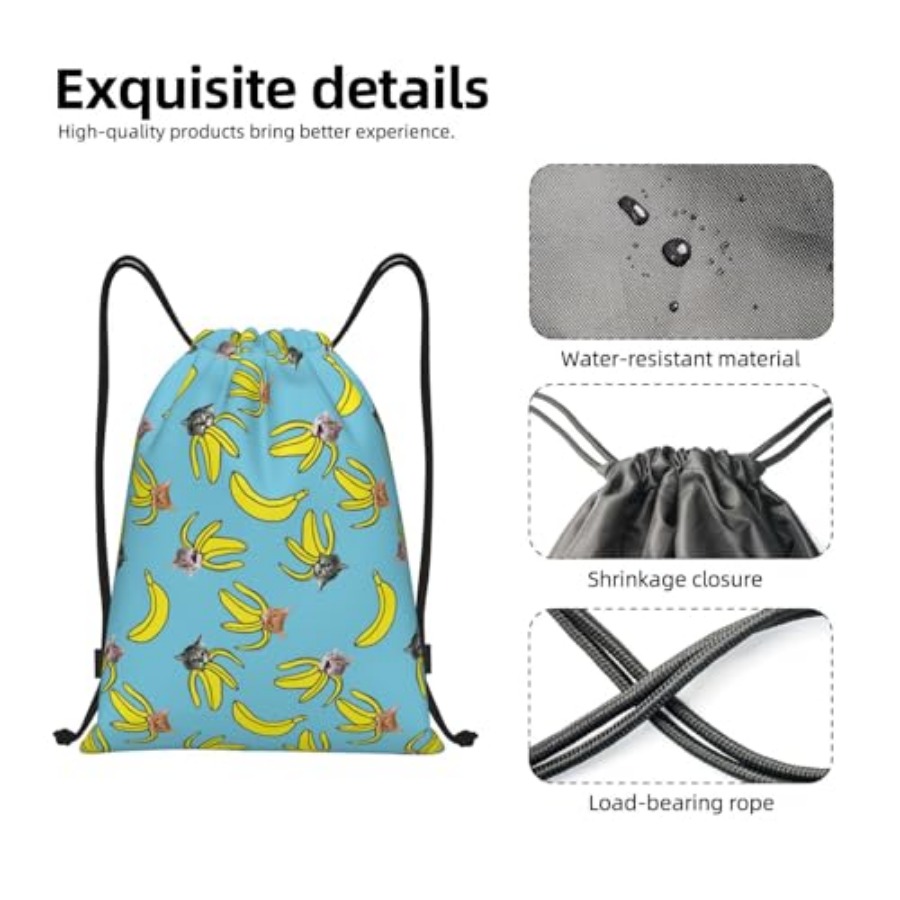 Funny Cat Banana Bananas Draws - Drawstring Gym Bag avis et prix